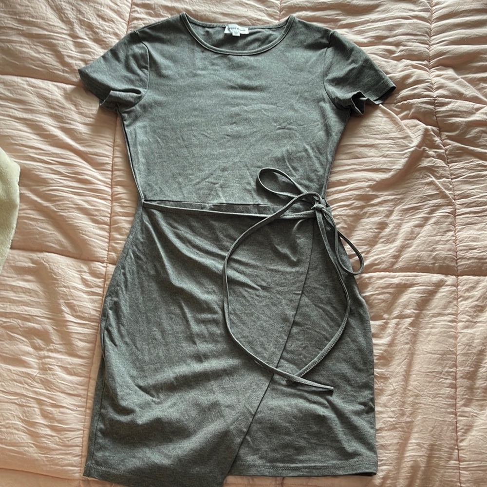 Superdown wrap t-shirt dress